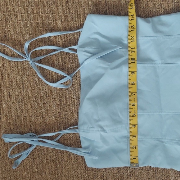 Zara Light Blue Tank Top with Ties - Picture 3 of 6